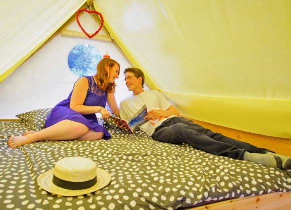 Romantic perched tent